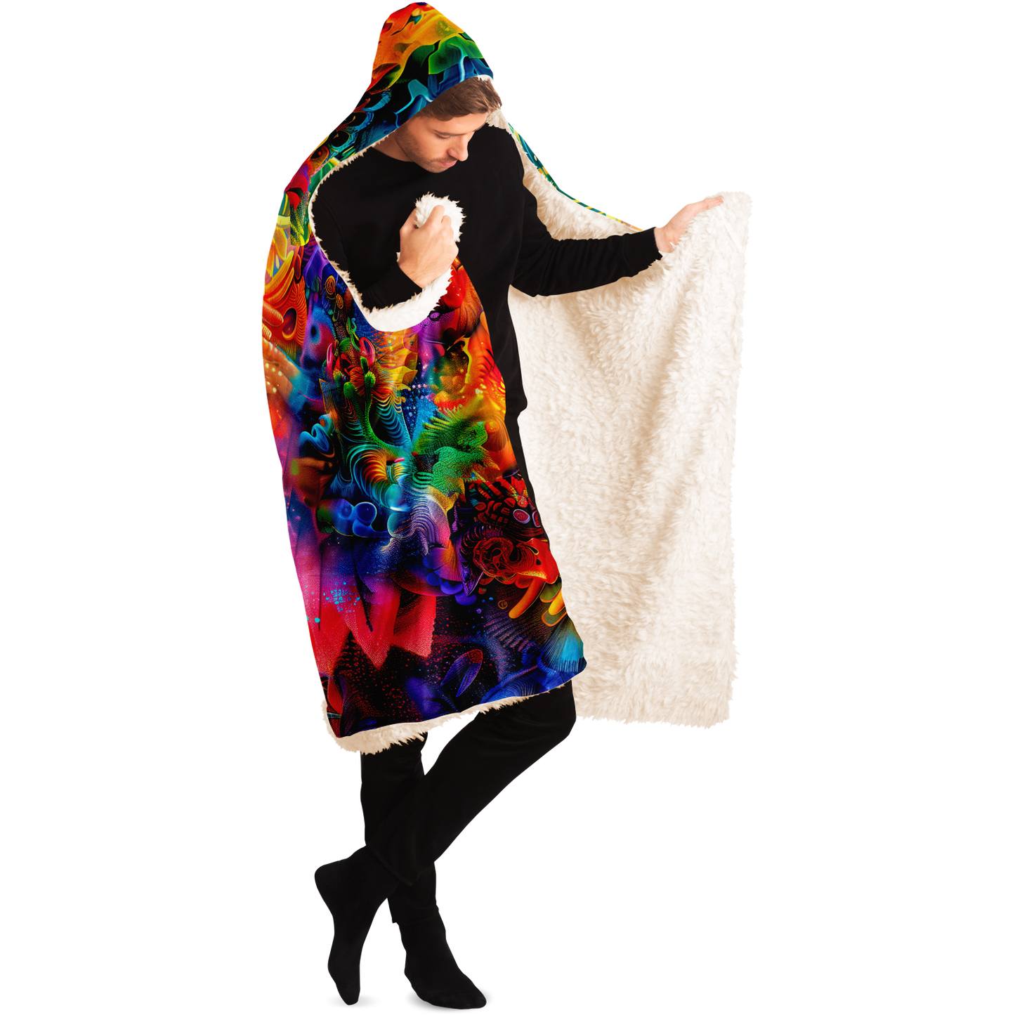 A Journey Through Dimensions - Hooded blanket