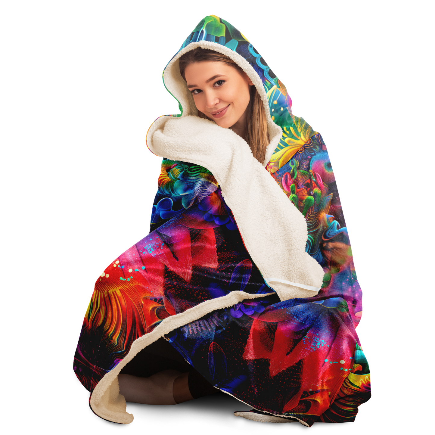 A Journey Through Dimensions - Hooded blanket