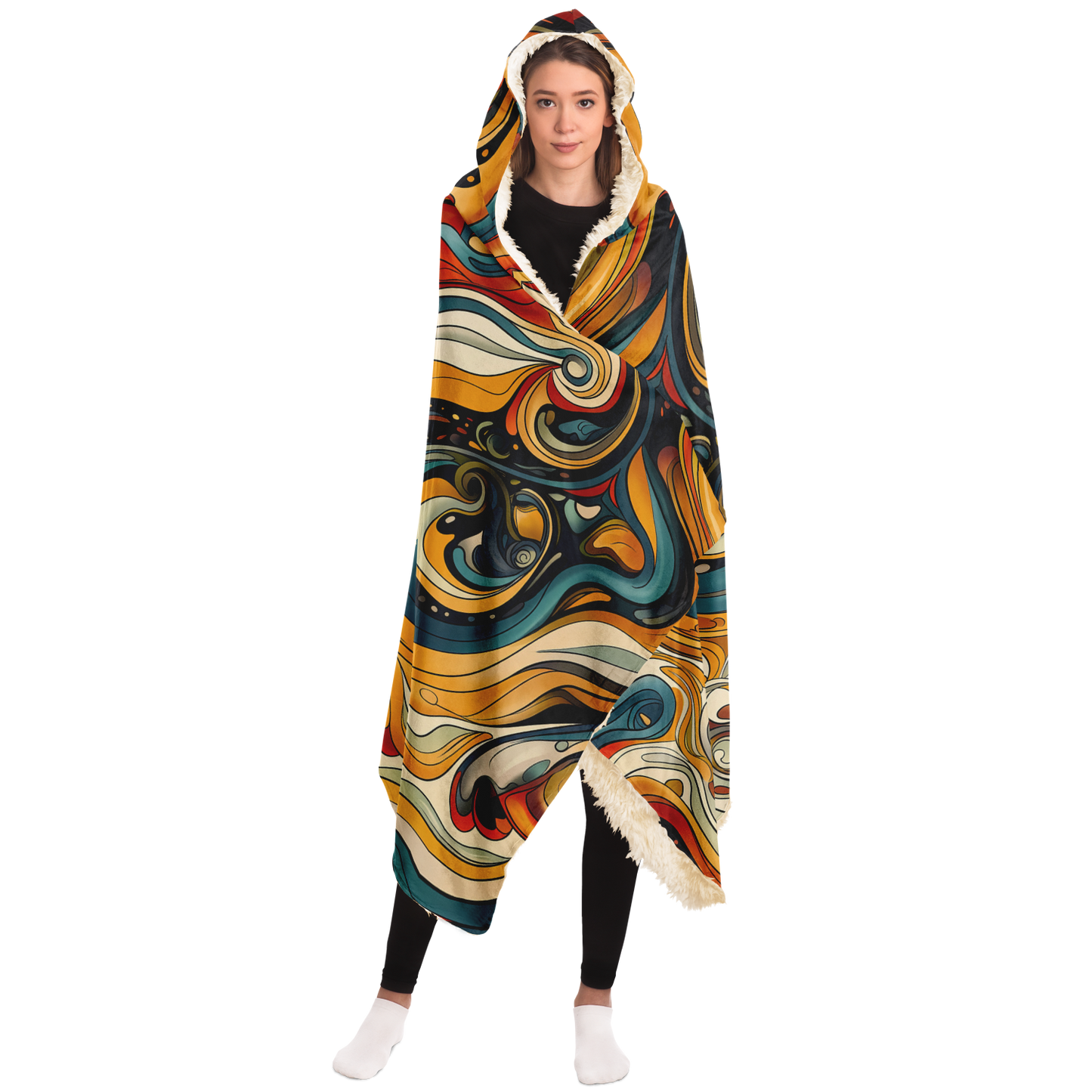 Art Nouveau Trip - Hooded blanket