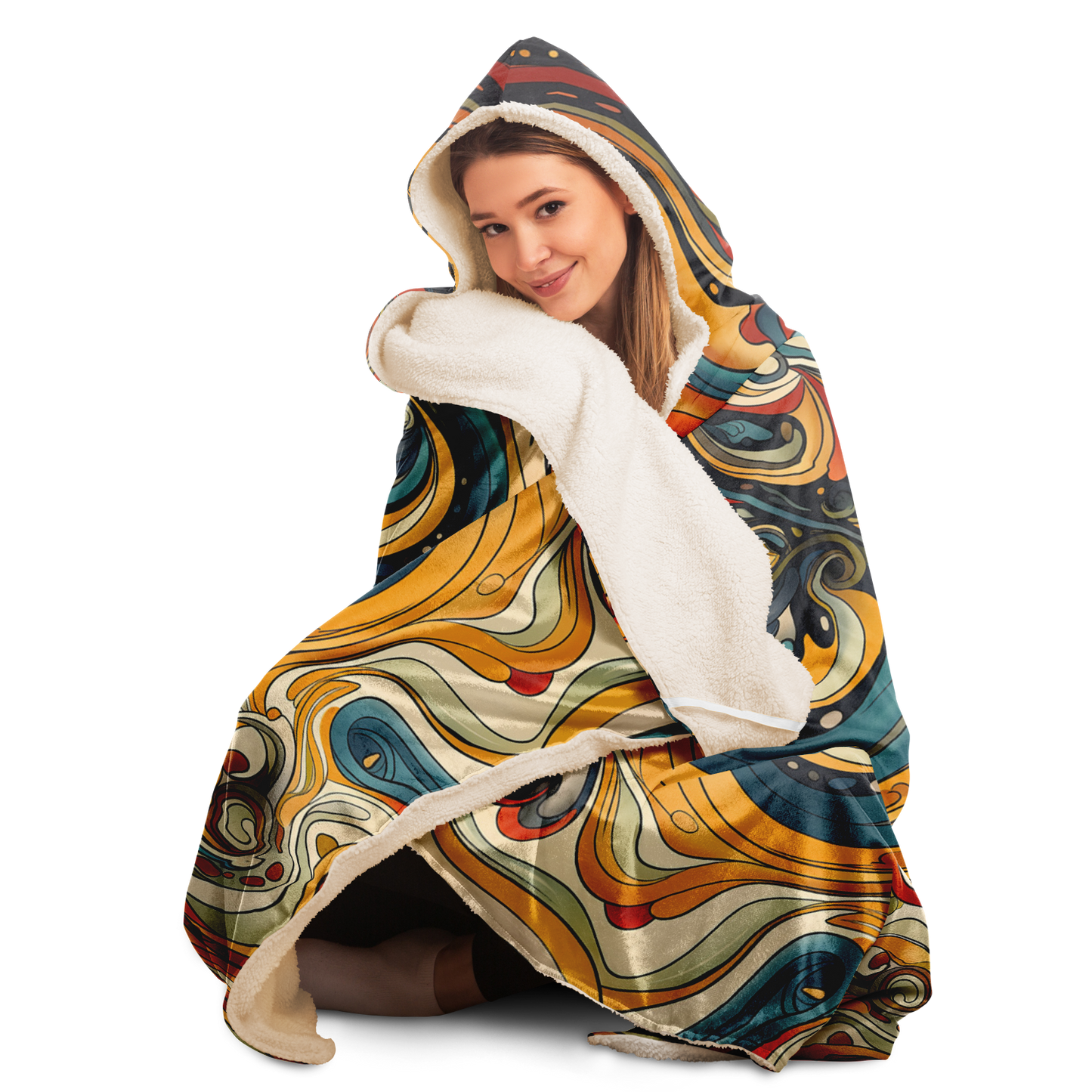 Art Nouveau Trip - Hooded blanket