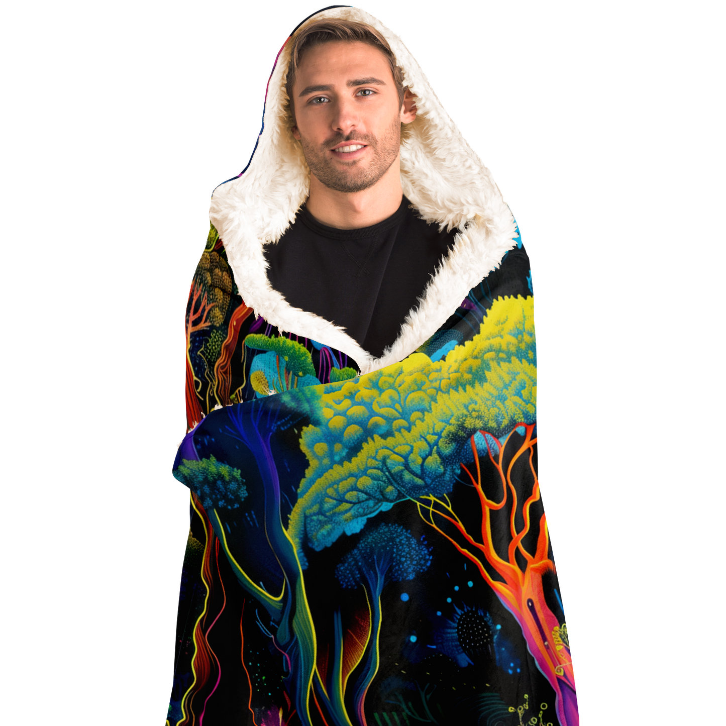 Trippy Forest - Hooded blanket