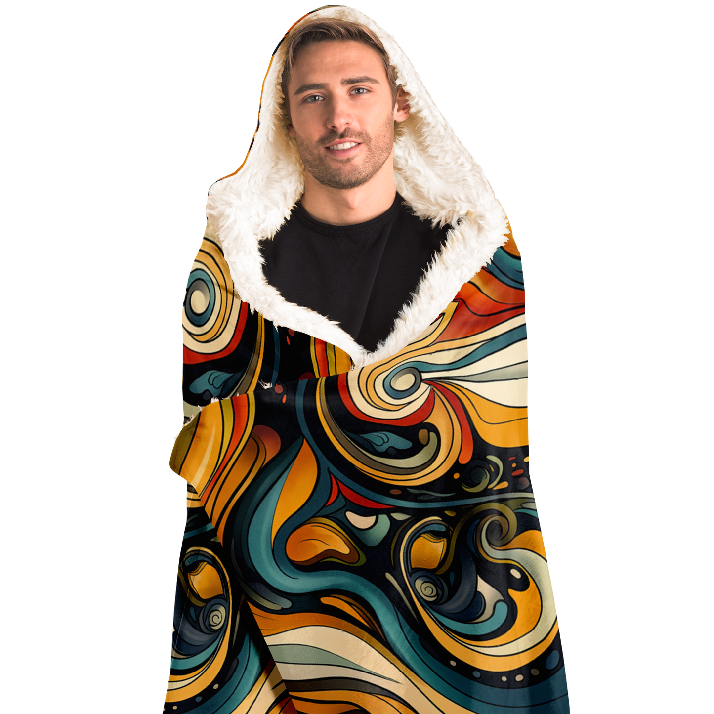 Art Nouveau Trip - Hooded blanket