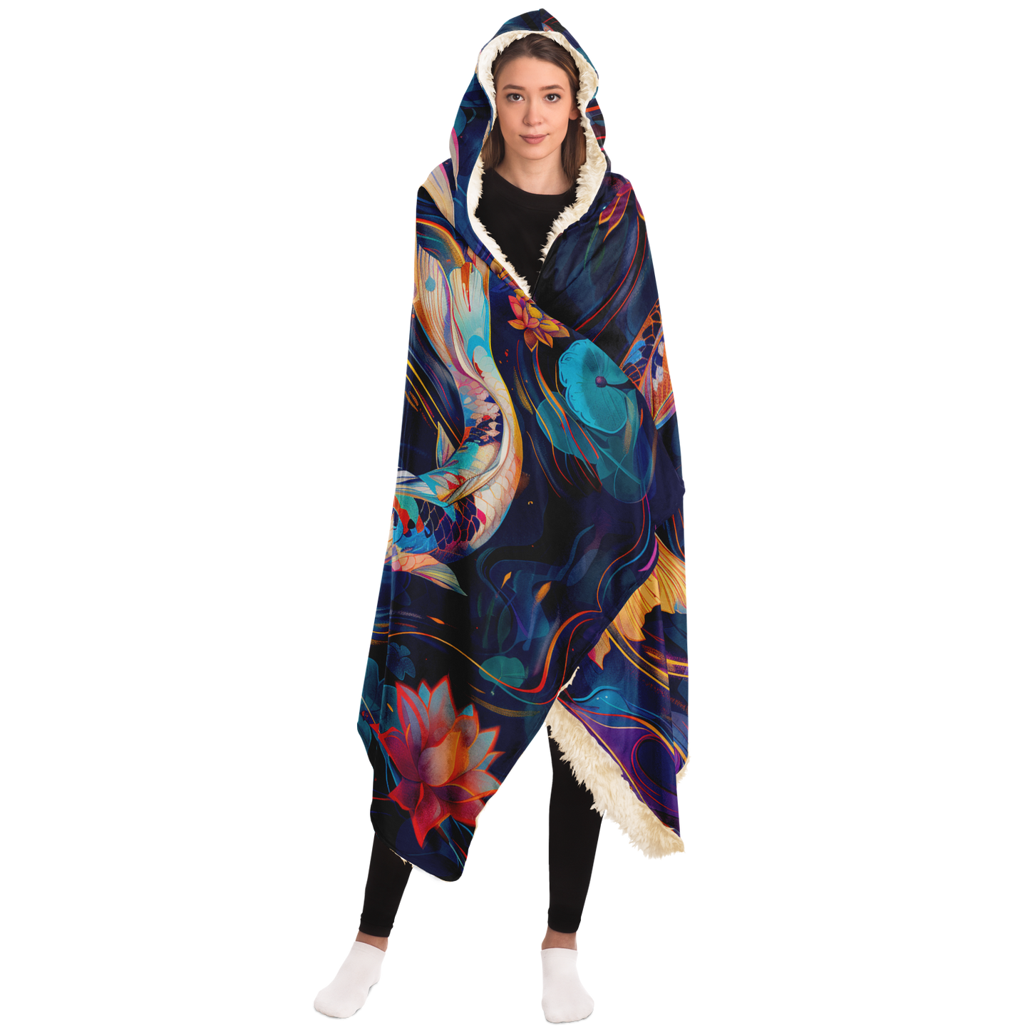 Koi Carp Dream- Hooded blanket