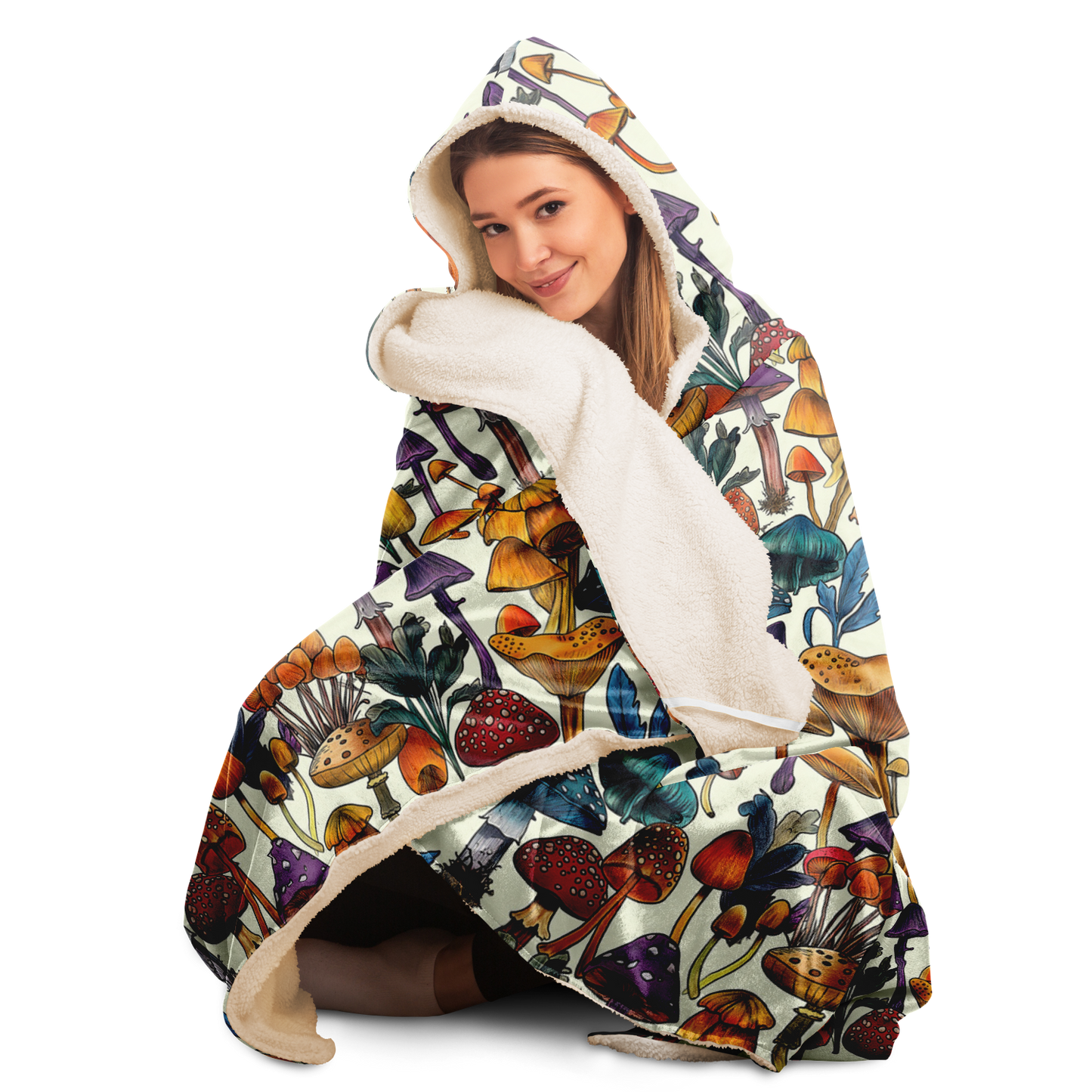 Mushroom Magic Light - Hooded blanket