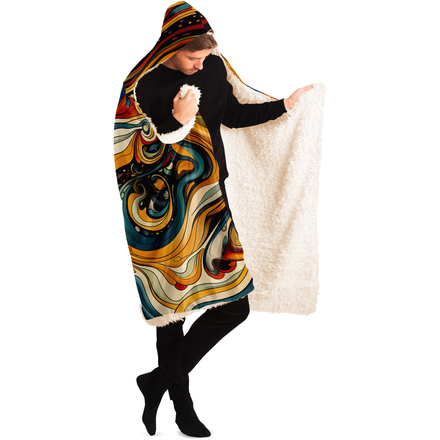 Art Nouveau Trip - Hooded blanket