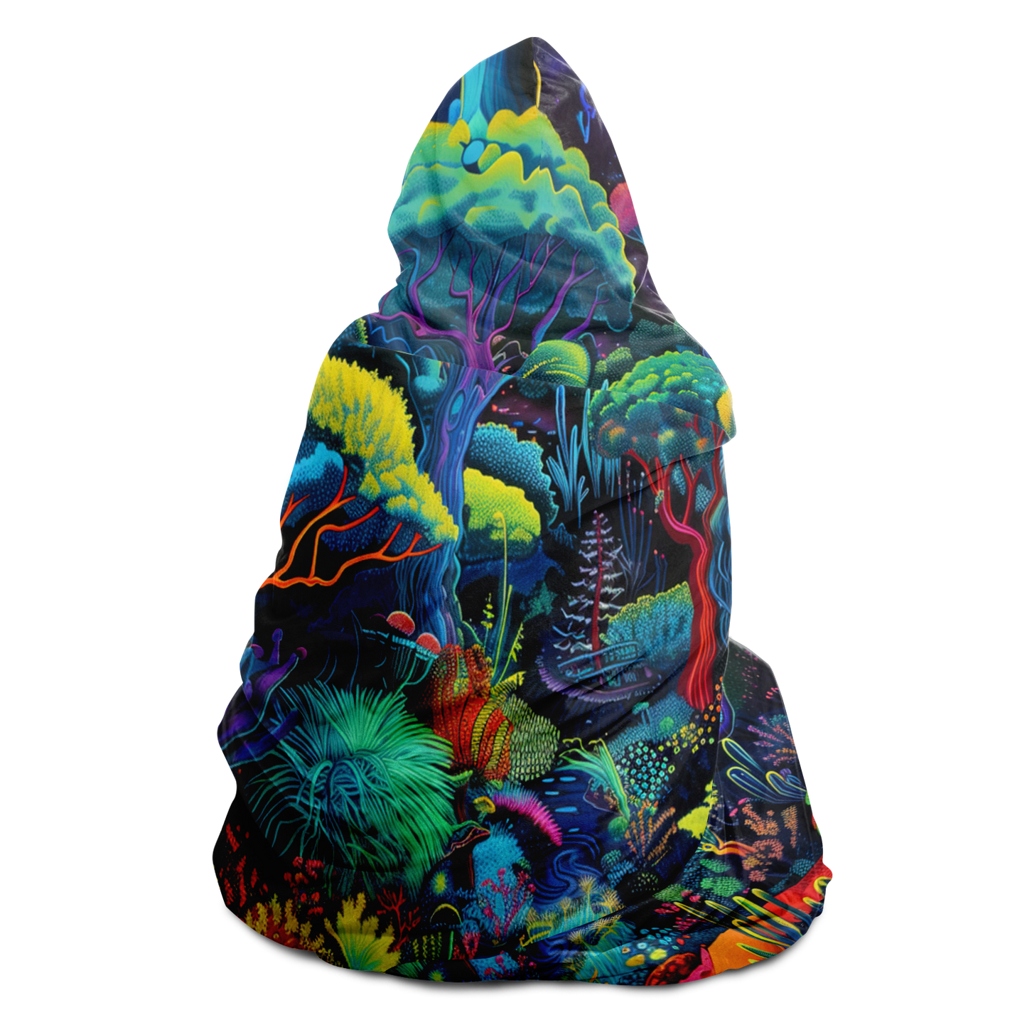 Trippy Forest - Hooded blanket