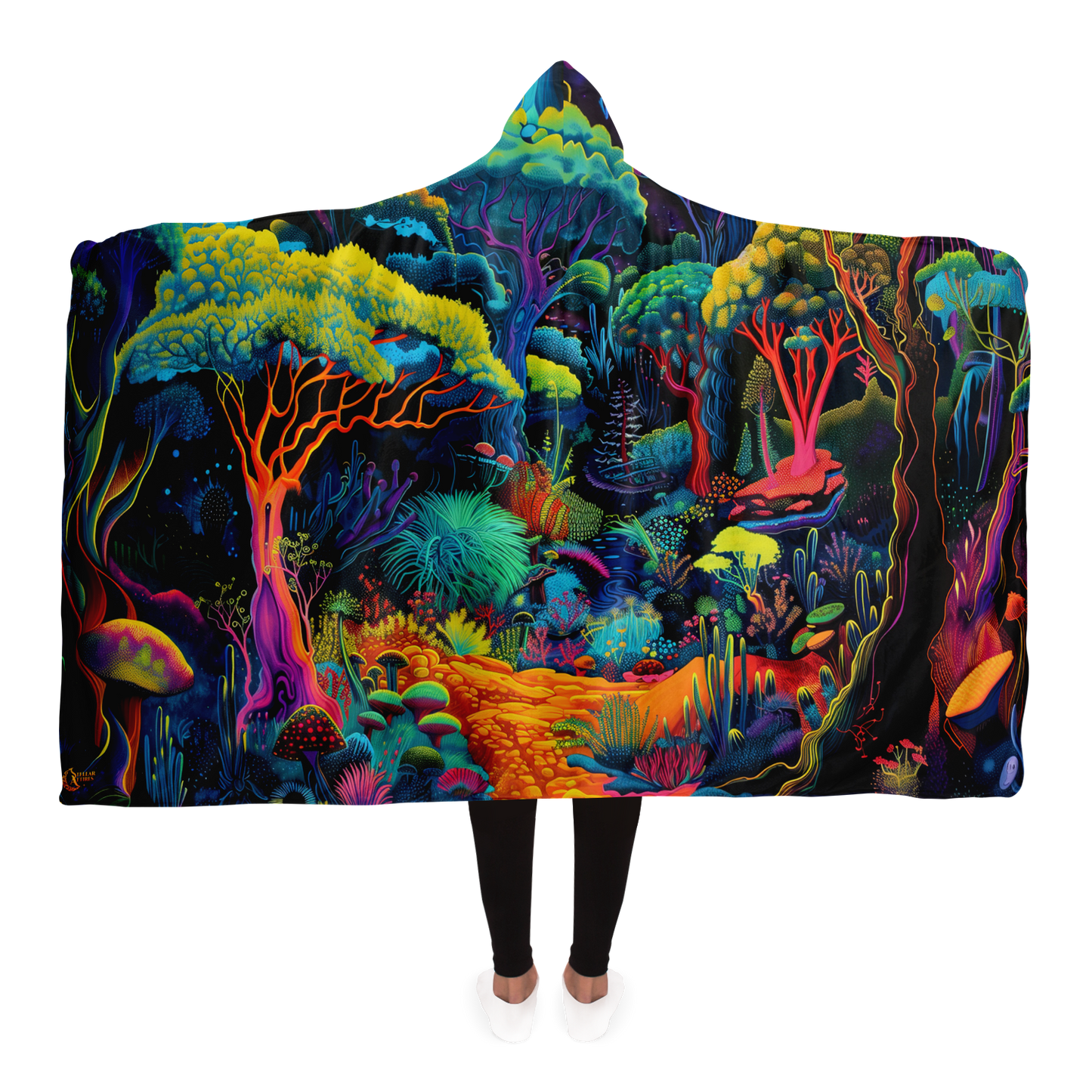 Trippy Forest - Hooded blanket