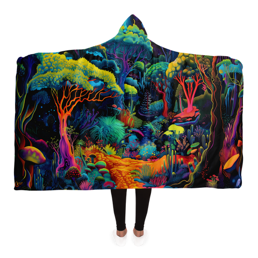 Trippy Forest - Hooded blanket