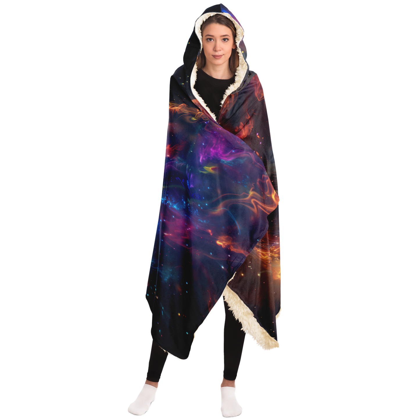 Cosmic Lions - Hooded Blanket